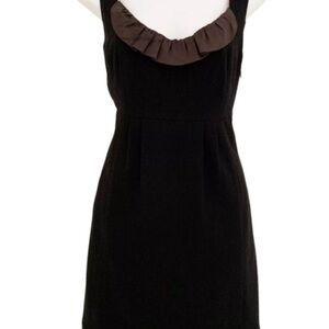 Moulinette Soeurs Black Dress with Brown Ruffle Size 6